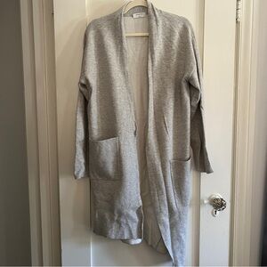 Aritzia Cozy Gray Duster Cardigan